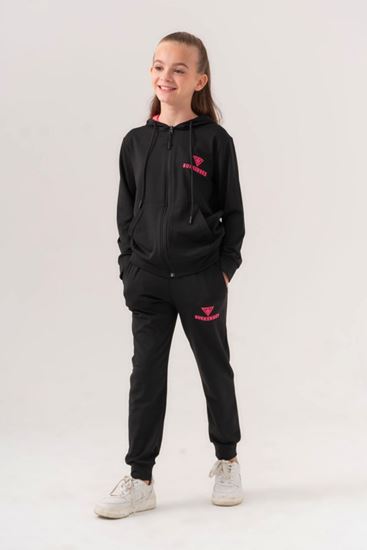 7-16 Yaş Bukkennes School Kız Çocuk Eşofman Takım -Siyah/Fuşya-