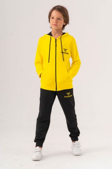 7-16 Yaş Bukkennes School Unısex Çocuk Eşofman Takım -Sarı-