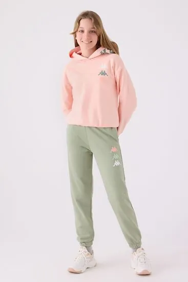 5-16 Yaş KAPPA Kız Çocuk Sweatshırt -Pudra-