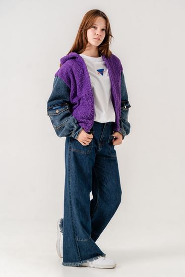 8-15 Yaş Lovobery Tokyo Kız Çocuk Ceket -Mor-