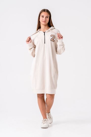 8-15 Yaş Moncelo de Velvet Kız Çocuk Elbise -Latte-