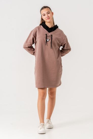 8-15 Yaş Designer Style Kız Çocuk Elbise -Mocha-