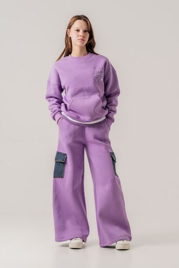 9-15 Yaş Unıque Only Design Kız Çocuk Takım -Lila-