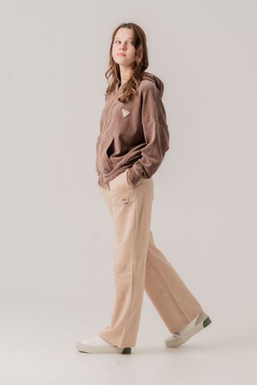 8-15 Yaş Premium Cool Velvet Kız Çocuk Takım -Modern Camel-