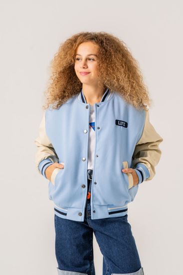 8-15 Yaş Life Bomber Kız Çocuk Bomber Mont -Mavi-