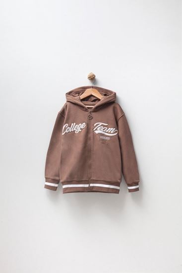 9-15 Yaş College Team Kız Çocuk Hırka -Mocha-