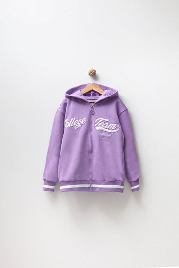 9-15 Yaş College Team Kız Çocuk Hırka -Lila-