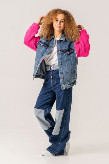 8-15 Yaş Quzu De Paris Kız Çocuk Tasarım Ceket -Fuşya-