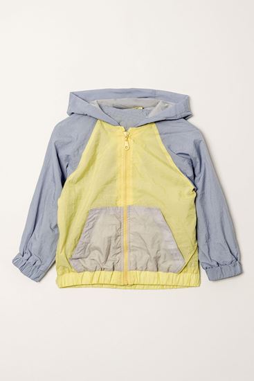 5-10 Yaş Cool Design Erkek Çocuk Su İtici Yağmurluk -Sarı-