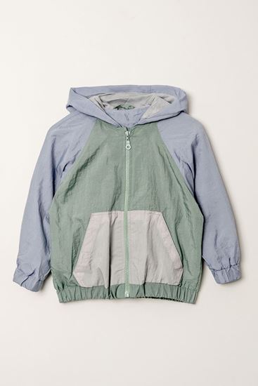 5-10 Yaş Cool Design Erkek Çocuk Su İtici Yağmurluk -Modern Yeşil-