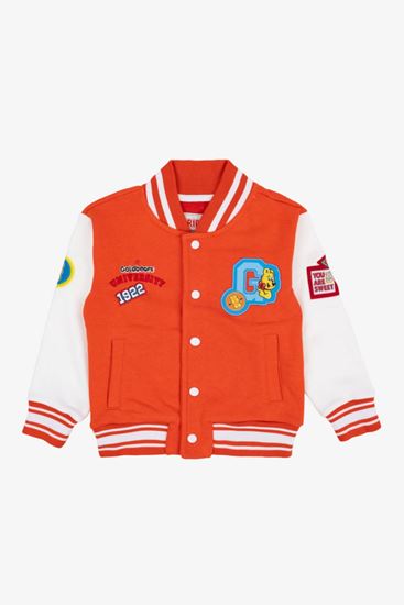 4-10 Yaş Lisanslı Haribo Unısex Çocuk Kolej Ceket -Turuncu-