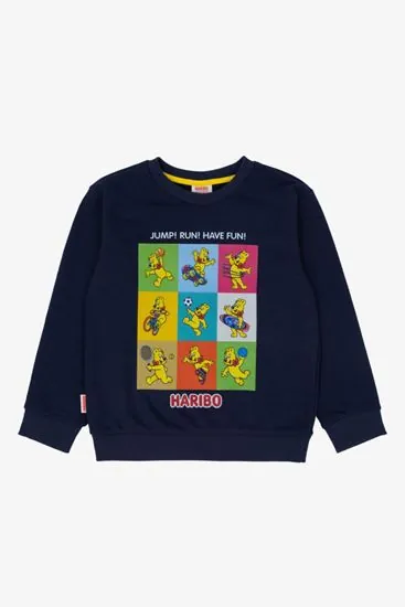 3-10 Yaş Lisanslı Haribo Unısex Çocuk Sweat -Siyah-