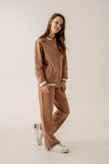 9-15 Yaş Sagazala College Kız Çocuk Eşofman Takım -Latte-