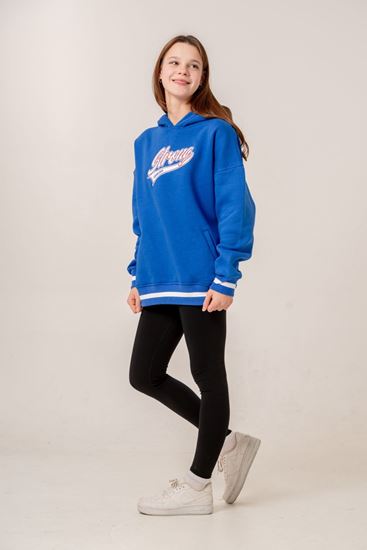9-15 Yaş Unıque Strong Kız Çocuk -Sweatshırt -Saks Mavisi-