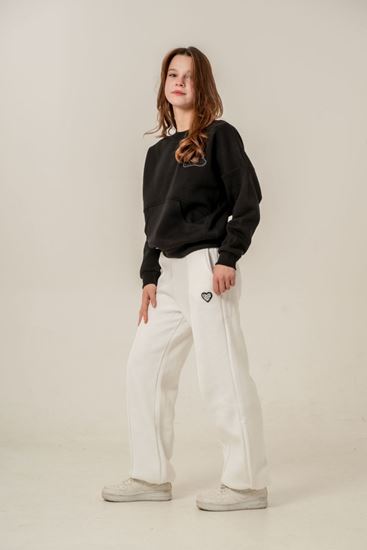 8-15 Yaş Champ Love Kız Çocuk Takım -Siyah-