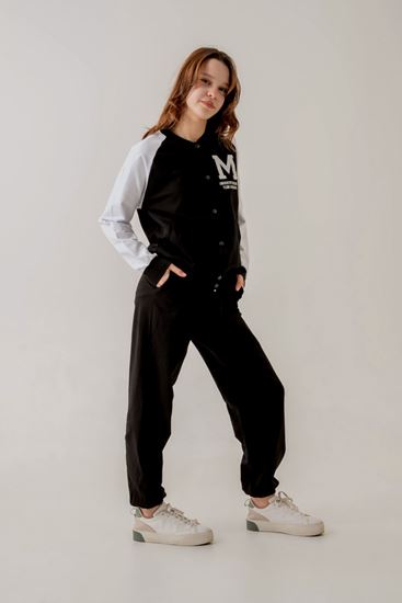 8-15 Yaş College Mussness Design Kız Çocuk Takım -Siyah-