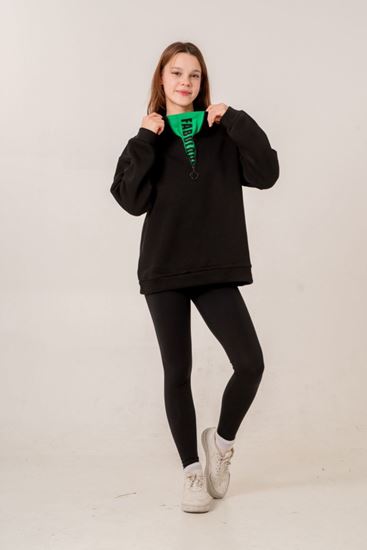 9-15 Yaş Fabulous Cool Kız Çocuk Sweat -Siyah-