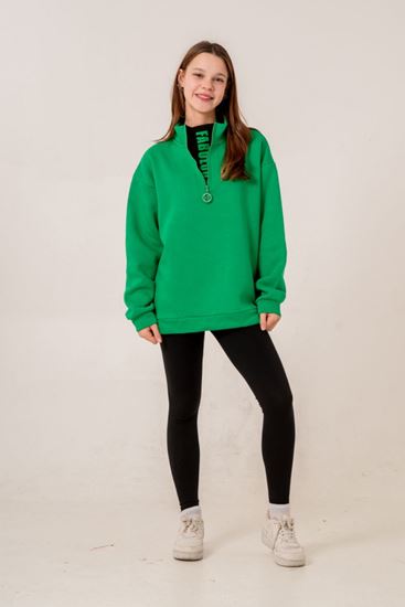 9-15 Yaş Fabulous Cool Kız Çocuk Sweat -Yeşil-