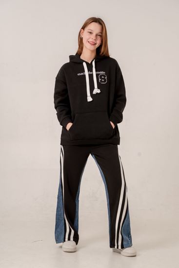 8-15 Yaş Premium Mussness Kız Çocuk Takım -Siyah-