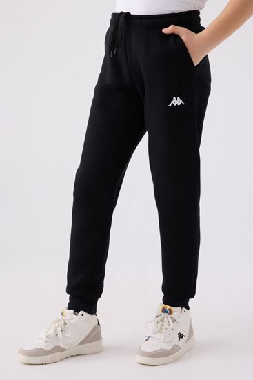 5-16 Yaş KAPPA Unısex Çocuk Pantolon -Siyah