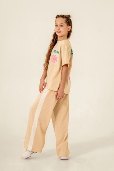 8-12 Yaş New Vibe Kız Çocuk Takım -Latte-