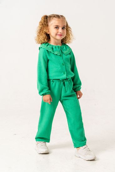 2-9 Yaş Firuze Bentona Kız Çocuk Takım -Benetton Yeşil-