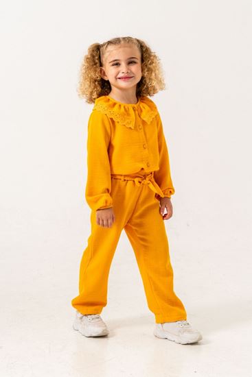 2-9 Yaş Firuze Bentona Kız Çocuk Takım -Turuncu-