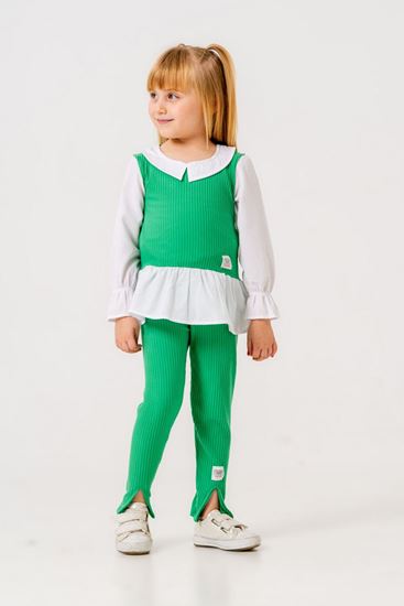 6-9 Yaş New Zarala Kız Çocuk Takım -Benetton Yeşil-