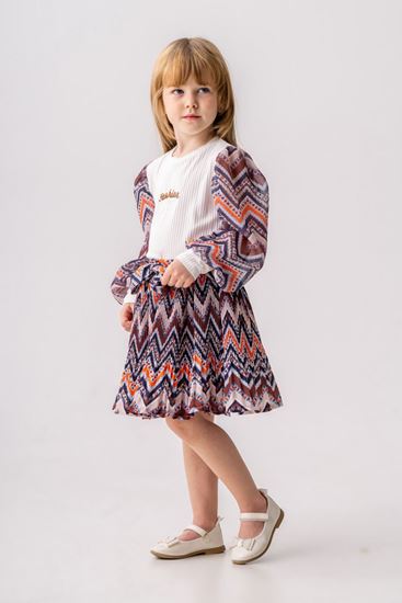 2-9 Yaş Rana Kız Çocuk Etekli Takım -Mocha-