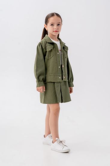 6-9 Yaş Cotto Mona Kız Çocuk 3'Lü Takım -Haki-