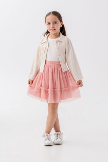 2-9 Yaş Fisto Cotto Kız Çocuk 3'Lü Takım -Gül Kurusu-