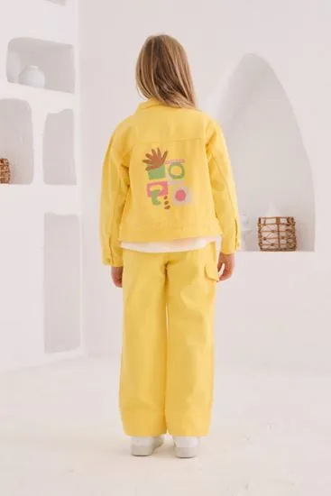 4-8 Yaş Love Bloom Kız Çocuk 3'Lü Takım -Sarı-