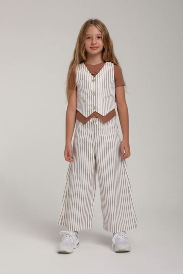 4-14 Yaş Paris Giorge Kız Çocuk 3'Lü Takım-Caramel