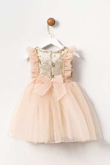 2-5 Yaş Maude Lina Kız Çocuk Elbise-Latte