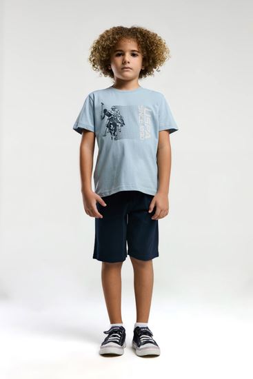 4-15 Yaş Lisanslı Us Polo ASSN Erkek Çocuk Takım-Mavi