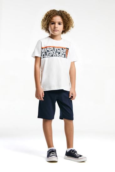 4-15 Yaş Lisanslı Us Polo ASSN Erkek Çocuk Takım-Beyaz