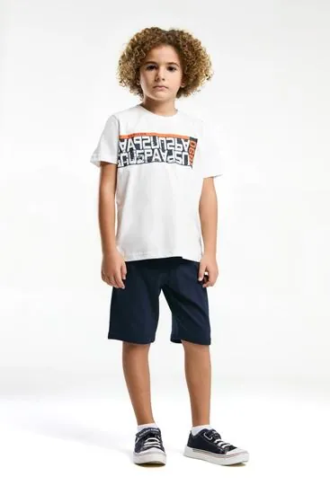 4-15 Yaş Lisanslı Us Polo ASSN Erkek Çocuk Takım-Beyaz
