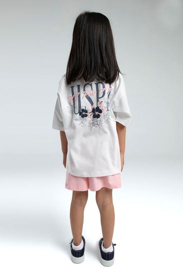 4-15 Yaş Lisanslı Us Polo ASSN Kız Çocuk Takım-Beyaz