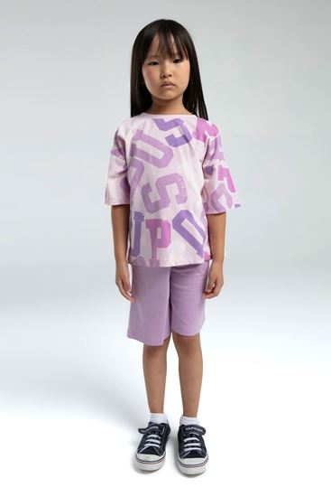 4-15 Yaş Lisanslı Us Polo ASSN Kız Çocuk Takım-Pembe