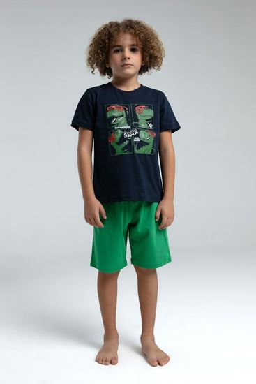 2-15 Yaş Dino Day Erkek Çocuk Takım-Lacivert