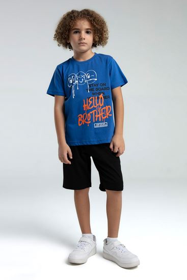 2-8 Yaş Hello Brother Erkek Çocuk Takım-Saks