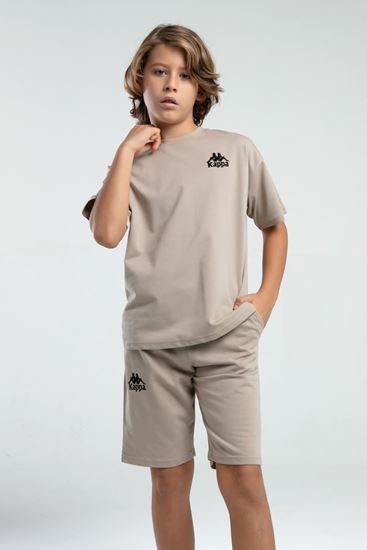 5-16 Yaş Lisanslı Kappa Erkek Çocuk Takım-Kum