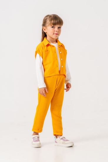 1-9 Yaş Cotto Asuman Kız Çocuk 3'Lü Takım-Oranj