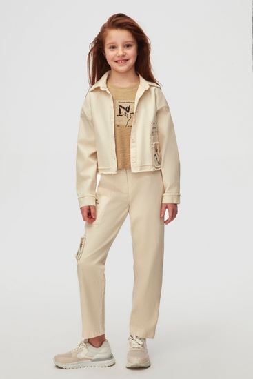 8-14 Yaş Flourısh Cotto Kız Çocuk Takım-Krem