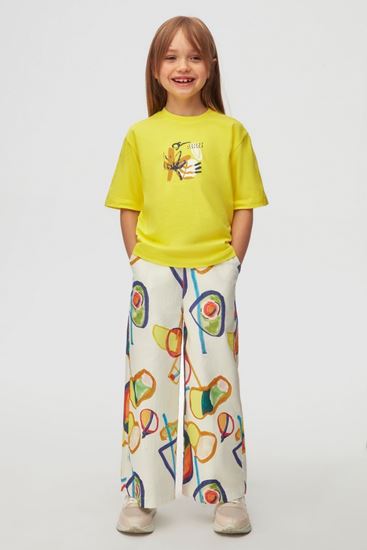 4-8 Yaş Panaroma Rainbow Kız Çocuk Takım-Sarı