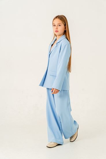 4-15 Yaş Colors Nişantaşı Kız Çocuk Takım-Mavi