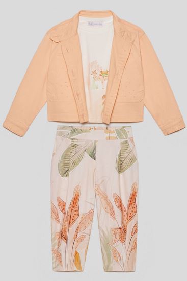 1-4 Yaş Acrapol Arra Kız Çocuk 3'Lü Takım-Yavruağzı