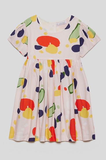 1-4 Yaş  Butterfly Kız Çocuk Elbise-Ekru