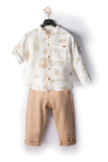 2-10 Yaş Egypt Cotto Erkek Çocuk Takım-Latte