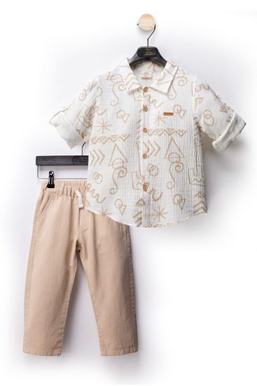 2-10 Yaş Egypt Cool Erkek Çocuk Takım-Latte